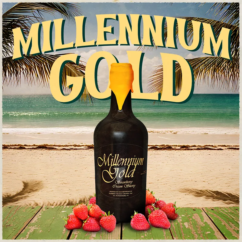 Millennium Gold wine bottle