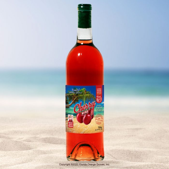 Photo of Cherry wine bottle